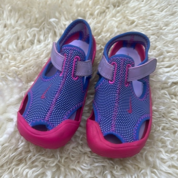 Nike Sunray Protect TD Purple Pink Sandals Toddler Girls 10 C Outdoor water shoe - Picture 3 of 7